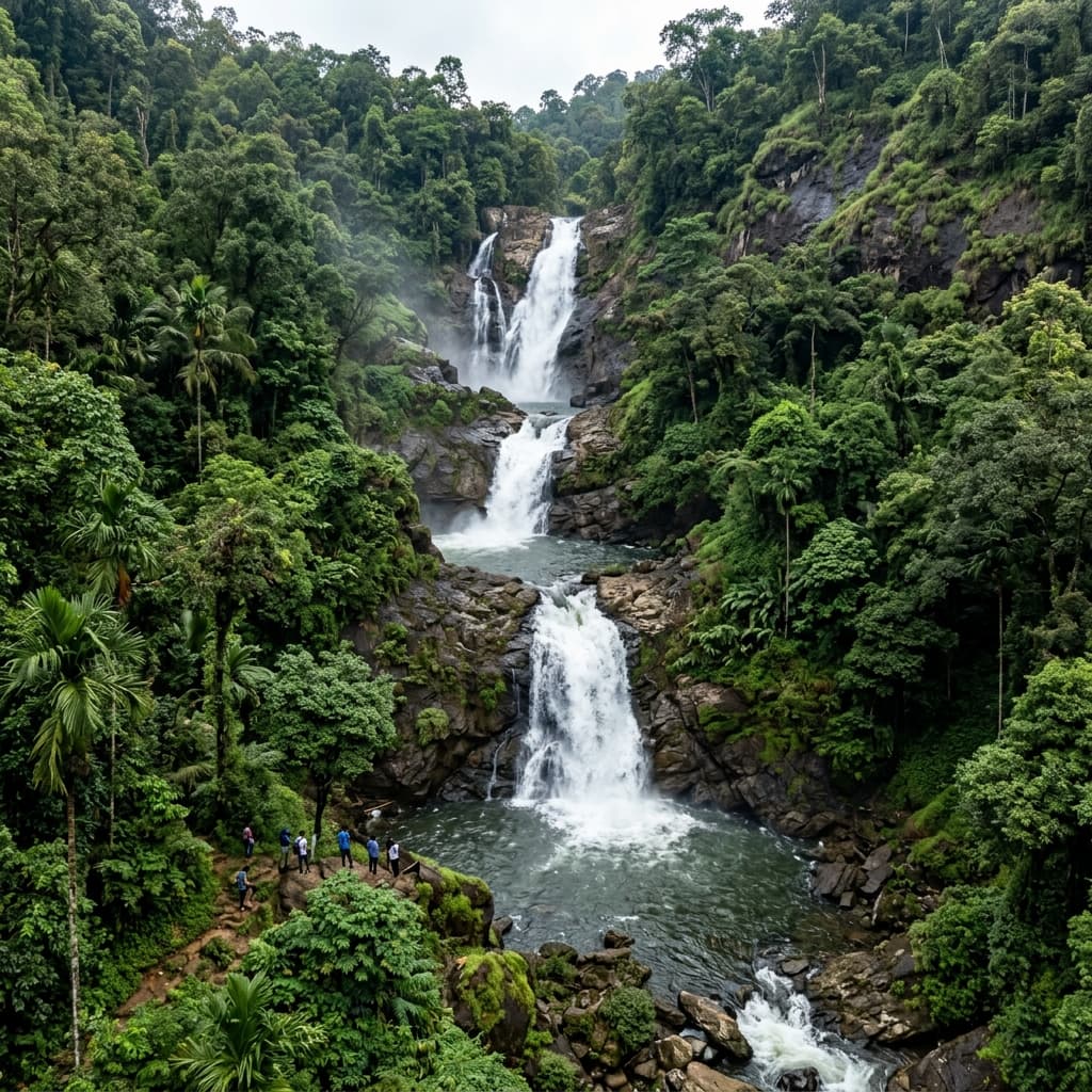 Meenmutty Falls - Wayanad taxi destination